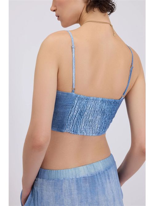 Denim print top ERMANNO FIRENZE | D48EL012EC0MF15600156